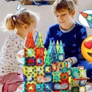 مكعبات مغناطيسية تعليمية للأطفال – 97 قطعة "Colorful Magnetic" لتنمية الإبداع والتخيّل